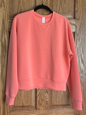 Spanx Air Essentials Crew Neck Sweatshirt - Coral - XS